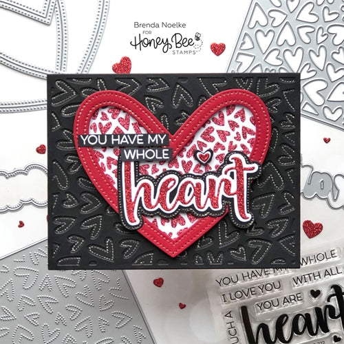 Simon Says Stamp! Honey Bee FLUTTERING HEARTS COVER PLATE Die hbds-fhcp | color-code:ALT08