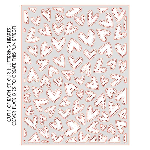 Simon Says Stamp! Honey Bee FLUTTERING HEARTS COVER PLATE Die hbds-fhcp