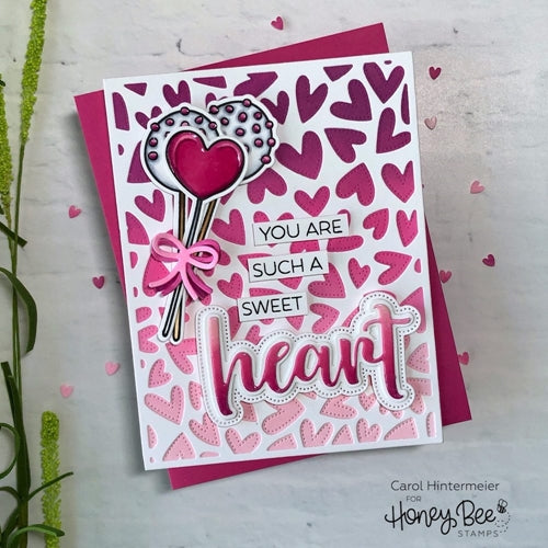 Simon Says Stamp! Honey Bee FLUTTERING HEARTS COVER PLATE Die hbds-fhcp | color-code:ALT1
