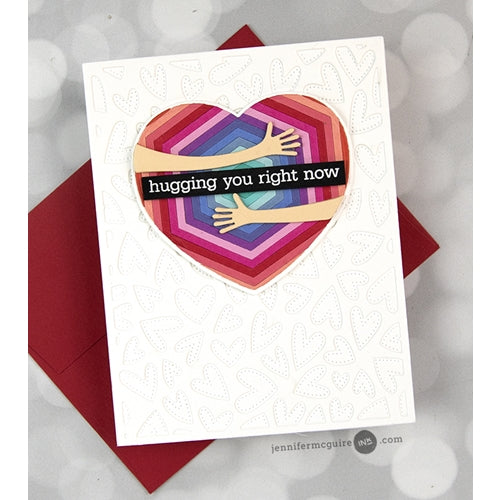 Simon Says Stamp! Honey Bee FLUTTERING HEARTS COVER PLATE Die hbds-fhcp | color-code:ALT3