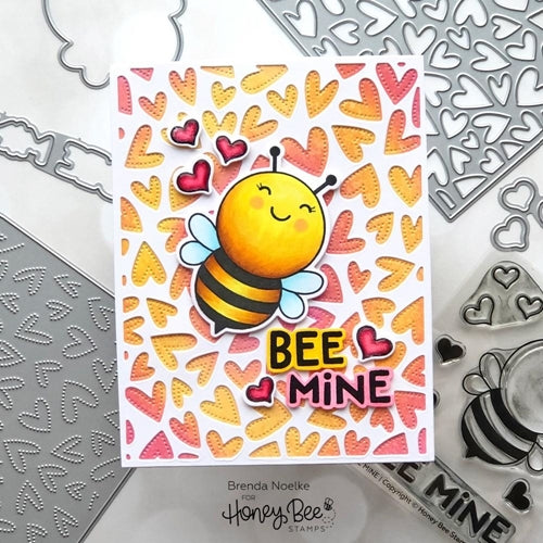 Simon Says Stamp! Honey Bee FLUTTERING HEARTS PIERCED COVER PLATE Die hbds-phcp