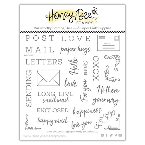 Simon Says Stamp! Honey Bee LOVE ENCLOSED Clear Stamp Set hbst-217
