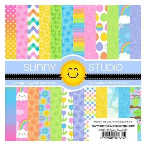 Simon Says Stamp! Sunny Studio SPRING FLING 6x6 Paper Pad SSPP 120