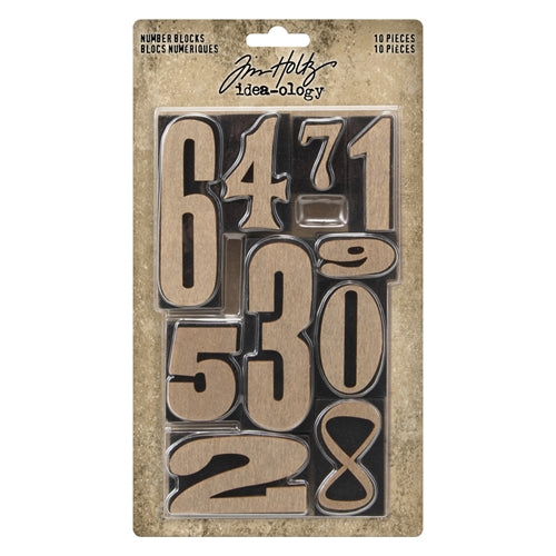 Simon Says Stamp! Tim Holtz Idea-ology NUMBER BLOCKS Findings th94037