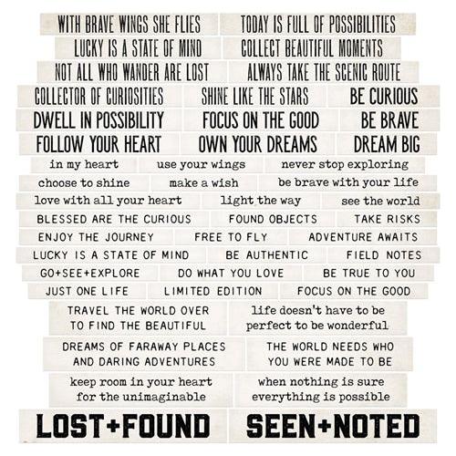Simon Says Stamp! Tim Holtz Idea-ology THEORIES Quote Chips th94045