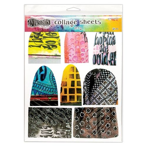 Simon Says Stamp! Ranger Dylusions 8.5 x 11 Collage Sheets SET 2 dya70351