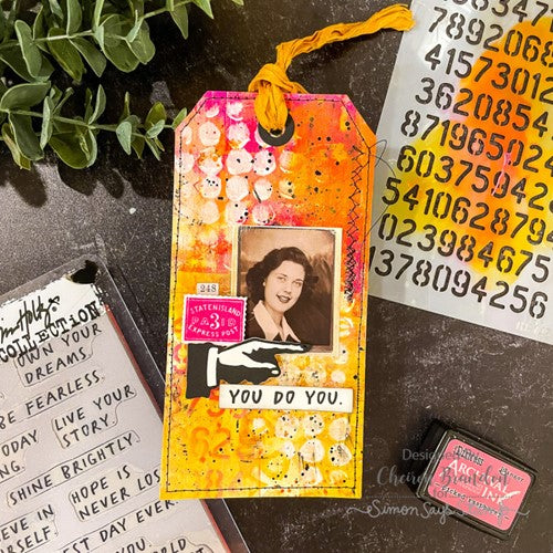 Simon Says Stamp! Tim Holtz Layering Stencil DIGITS THS145 | color-code:ALT2