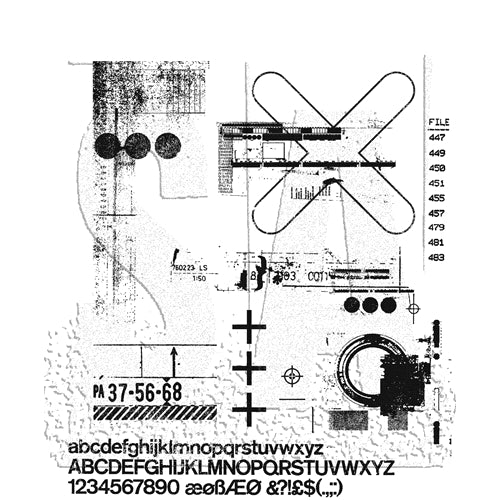Tim Holtz Glitch Rubber Stamp Set