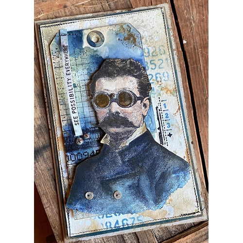 Simon Says Stamp! Tim Holtz Cling Rubber Stamps THE PROFESSOR 2 CMS395