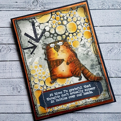 Simon Says Stamp! Tim Holtz Cling Rubber Stamps SNARKY CAT CMS392