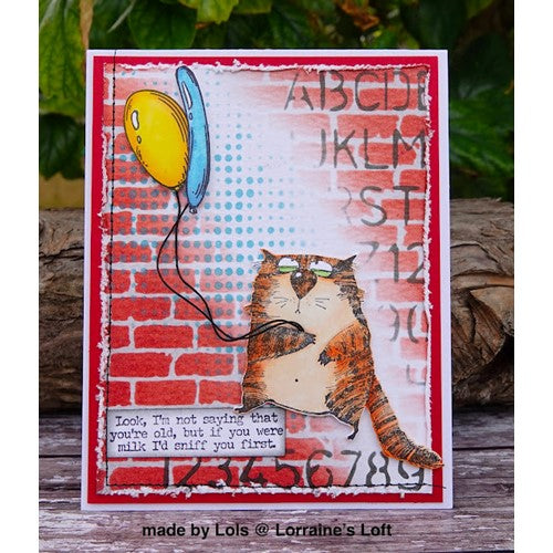 Simon Says Stamp! Tim Holtz Cling Rubber Stamps SNARKY CAT CMS392