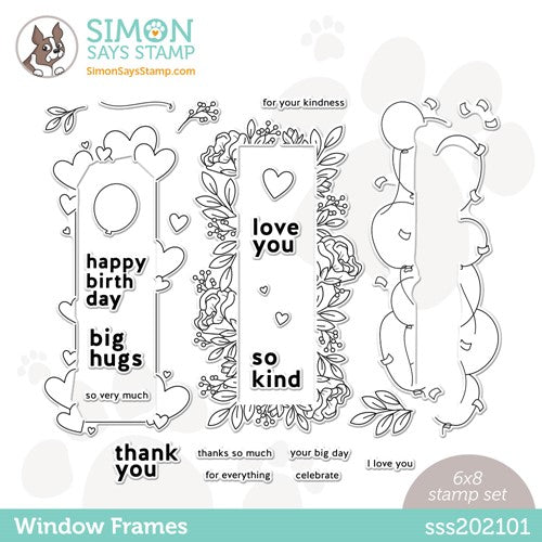 Simon Says Stamp! Simon Says Clear Stamps WINDOW FRAMES SSS202101 *