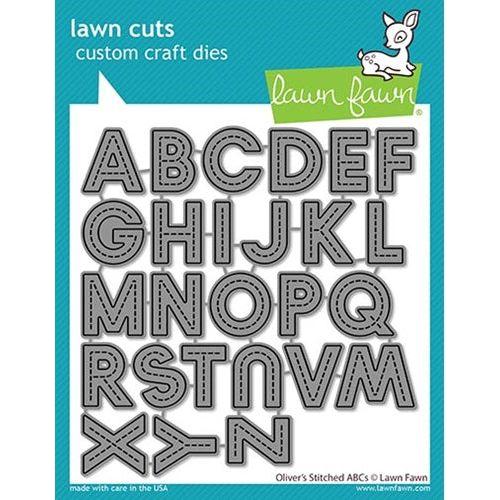 Simon Says Stamp! Lawn Fawn OLIVER'S STITCHED ABC's Die Cuts lf2261