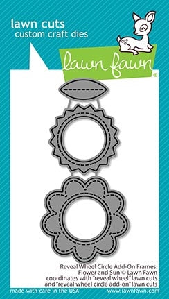 Simon Says Stamp! Lawn Fawn REVEAL WHEEL CIRCLE ADD-ON FRAMES FLOWER AND SUN Die Cuts lf2254