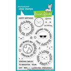Simon Says Stamp! Lawn Fawn REVEAL WHEEL CIRCLE SENTIMENTS Clear Stamps lf2225