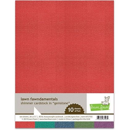 Simon Says Stamp! Lawn Fawn GEMSTONE 8.5 x 11 Inch Shimmer Cardstock lf2182