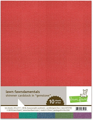 Simon Says Stamp! Lawn Fawn GEMSTONE 8.5 x 11 Inch Shimmer Cardstock lf2182