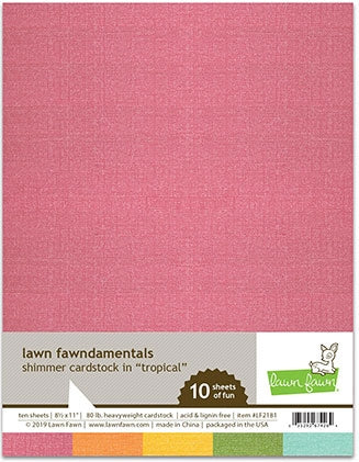 Simon Says Stamp! Lawn Fawn TROPICAL 8.5 x 11 Inch Shimmer Cardstock lf2181