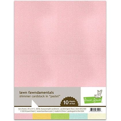 Simon Says Stamp! Lawn Fawn PASTEL 8.5 x 11 Inch Shimmer Cardstock lf2180