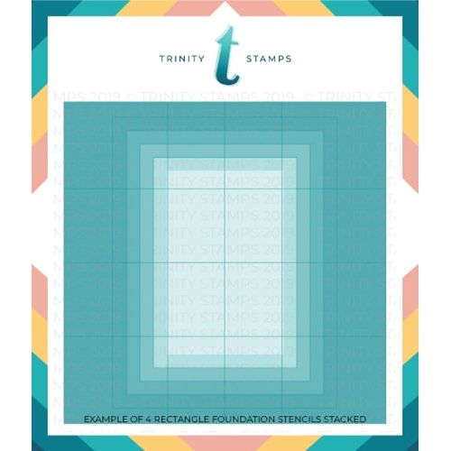 Simon Says Stamp! Trinity Stamps A2 FOUNDATIONS RECTANGLE 6 x 6 Stencil Set of 4 tss008