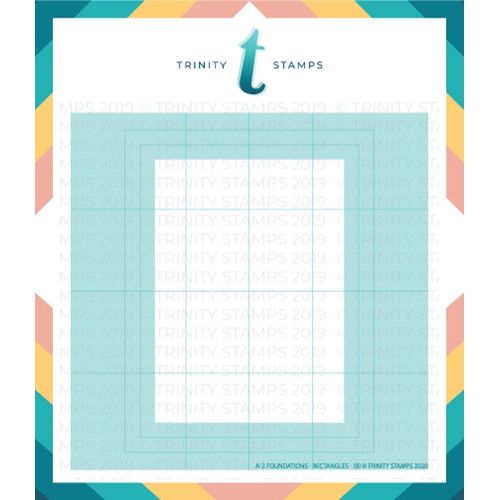 Simon Says Stamp! Trinity Stamps A2 FOUNDATIONS RECTANGLE 6 x 6 Stencil Set of 4 tss008