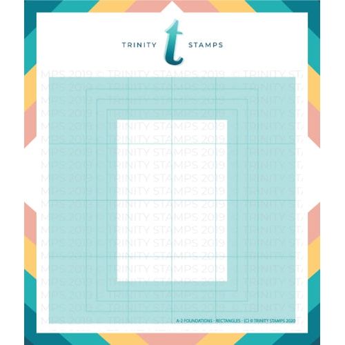 Simon Says Stamp! Trinity Stamps A2 FOUNDATIONS RECTANGLE 6 x 6 Stencil Set of 4 tss008
