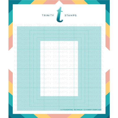 Simon Says Stamp! Trinity Stamps A2 FOUNDATIONS RECTANGLE 6 x 6 Stencil Set of 4 tss008