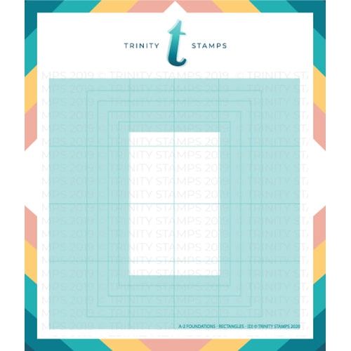 Simon Says Stamp! Trinity Stamps A2 FOUNDATIONS RECTANGLE 6 x 6 Stencil Set of 4 tss008