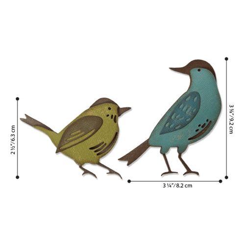 Simon Says Stamp! Tim Holtz Sizzix FEATHERED FRIENDS Thinlits Die 664433