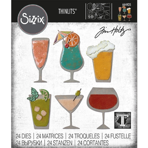 Simon Says Stamp! Tim Holtz Sizzix HAPPY HOUR Thinlits Die 664435