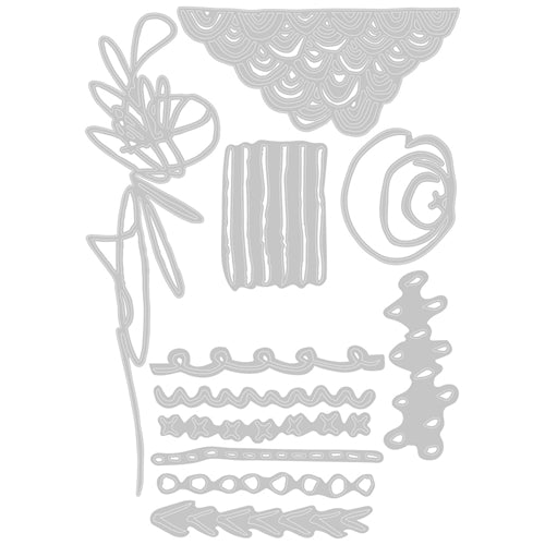 Simon Says Stamp! Tim Holtz Sizzix MEDIA MARKS Thinlits Die 664436