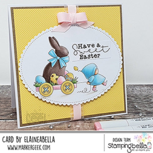 Simon Says Stamp! Stamping Bella Cling Stamp BUNDLE GIRL WITH A CHOCOLATE BUNNY eb906