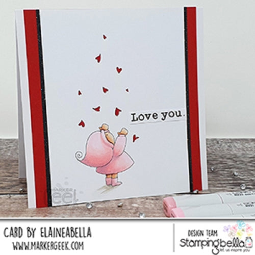 Simon Says Stamp! Stamping Bella Cling Stamp BUNDLE GIRL WITH FALLING HEARTS eb914