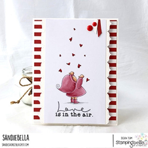 Simon Says Stamp! Stamping Bella Cling Stamp BUNDLE GIRL WITH FALLING HEARTS eb914