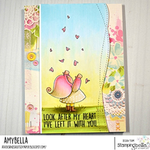 Simon Says Stamp! Stamping Bella Cling Stamp BUNDLE GIRL WITH FALLING HEARTS eb914