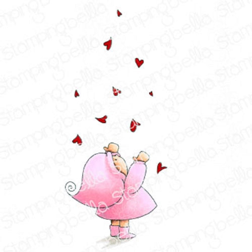 Simon Says Stamp! Stamping Bella Cling Stamp BUNDLE GIRL WITH FALLING HEARTS eb914