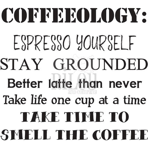 Simon Says Stamp! Riley And Company Funny Bones COFFEEOLOGY Cling Rubber Stamp RWD-781