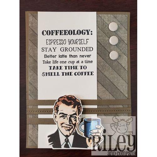 Simon Says Stamp! Riley And Company Funny Bones COFFEEOLOGY Cling Rubber Stamp RWD-781