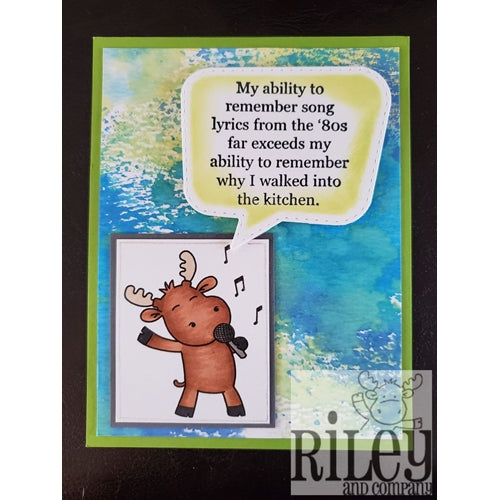 Simon Says Stamp! Riley And Company Funny Bones SONG LYRICS Cling Rubber Stamp RWD 768