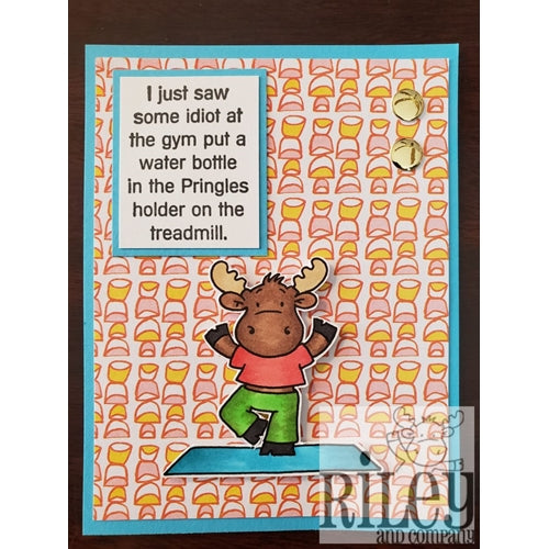 Simon Says Stamp! Riley And Company Funny Bones PRINGLES Cling Rubber Stamp RWD 766