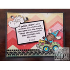 Simon Says Stamp! Riley And Company Funny Bones COW! Cling Rubber Stamp RWD 769