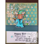 Simon Says Stamp! Riley And Company Funny Bones ALL-NIGHTERS Cling Rubber Stamp RWD 774