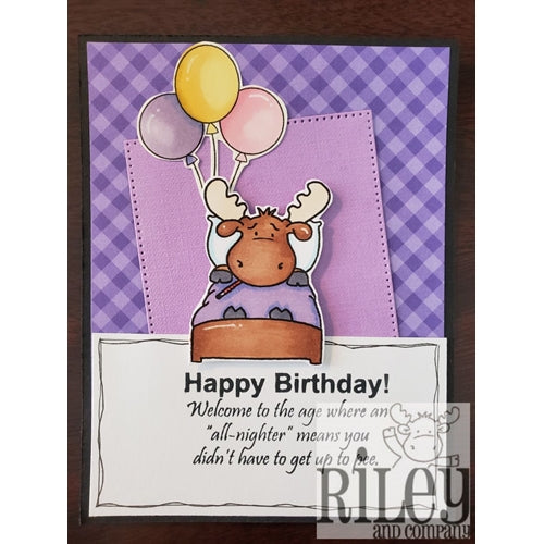 Simon Says Stamp! Riley And Company Funny Bones ALL-NIGHTERS Cling Rubber Stamp RWD 774