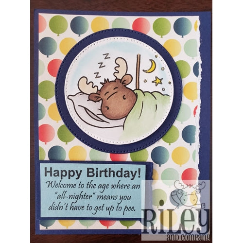 Simon Says Stamp! Riley And Company Funny Bones ALL-NIGHTERS Cling Rubber Stamp RWD 774