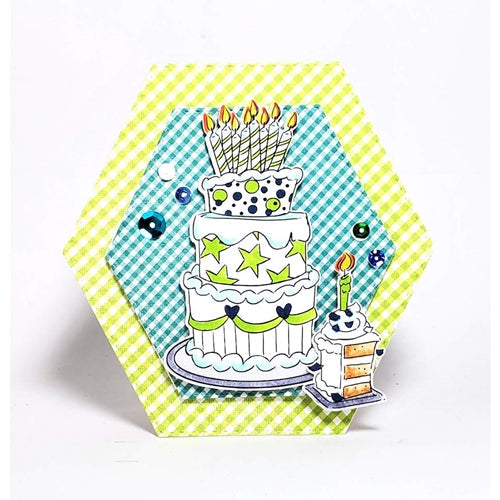 Simon Says Stamp! Art Impressions BIRTHDAY CAKE Clear Stamps and Dies 5255