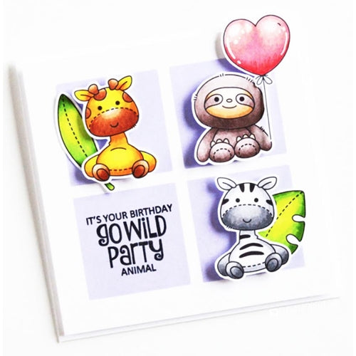 Simon Says Stamp! Clearly Besotted JUNGLE PLUSHIES Clear Stamps