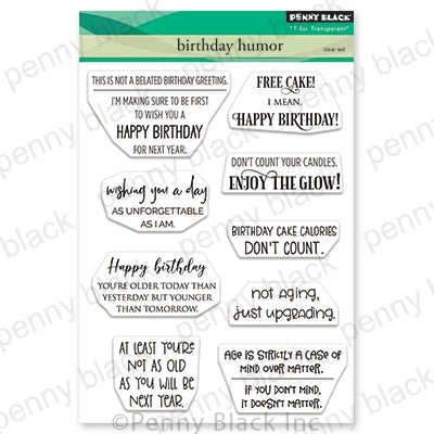 Simon Says Stamp! Penny Black Clear Stamps BIRTHDAY HUMOR 30-706