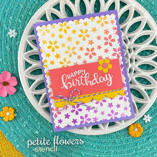 Simon Says Stamp! Newton's Nook Designs PETITE FLOWERS Stencil NN2002T01