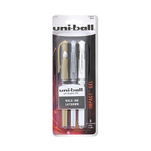 Uni Ball Gel Impact Pen Silver