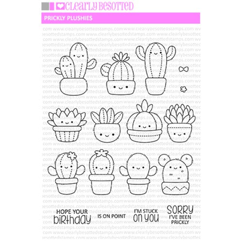 Simon Says Stamp! Clearly Besotted PRICKLY PLUSHIE Clear Stamps